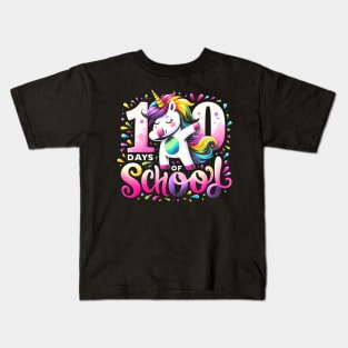 100 Days Of School Cute Unicorn Back To School Unicorn Kids T-Shirt